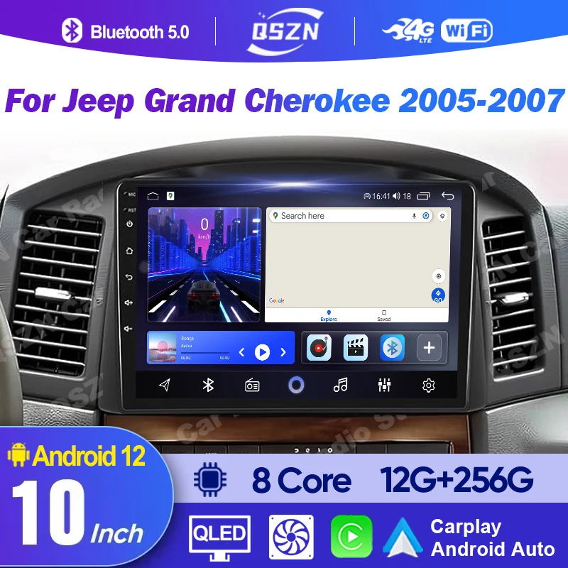 QSZN для Jeep Grand Cherokee 2004 2005 2006 2007, беспроводной Carplay Android 13,0, авторадио, автомобильный мультимедийный плеер, GPS-навигация
QSZN для Jeep Grand Cherokee 2004 2005 2006 2007, беспроводной Carplay Android 13,0, авторадио, автомобильный мультимедийный плеер, GPS-навигация