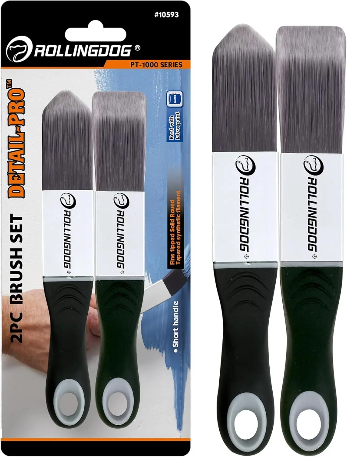 Paint Brush for Trim and Edging 2 Pack Triangular and Square Cut in Brush for Corners and Sash Painting
Paint Brush for Trim and Edging 2 Pack Triangular and Square Cut in Brush for Corners and Sash Painting
