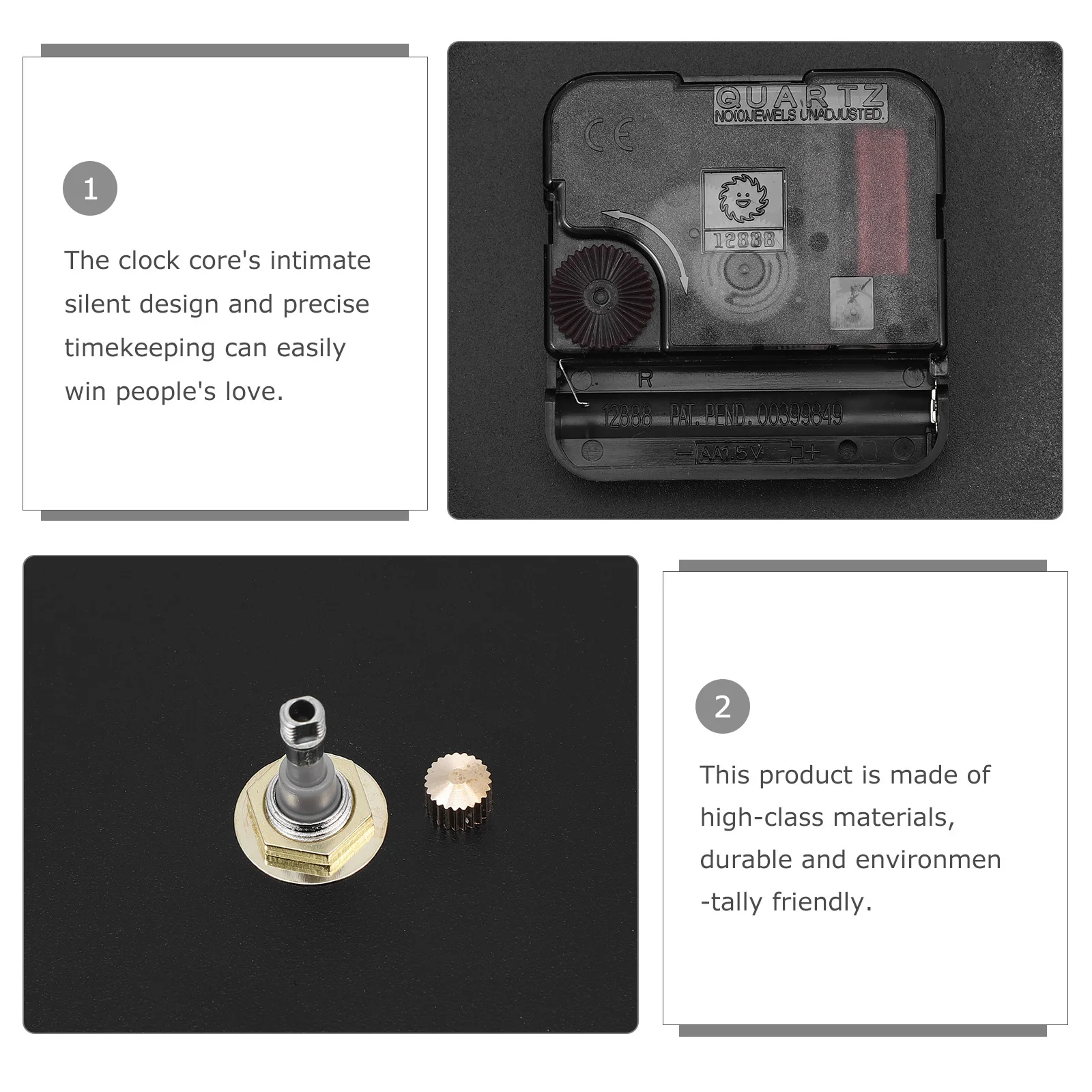 Household Clock Part Clock Movement Kit for DIY Wall Clocks Professional Quartz Mechanism with and Hands
Household Clock Part Clock Movement Kit for DIY Wall Clocks Professional Quartz Mechanism with and Hands