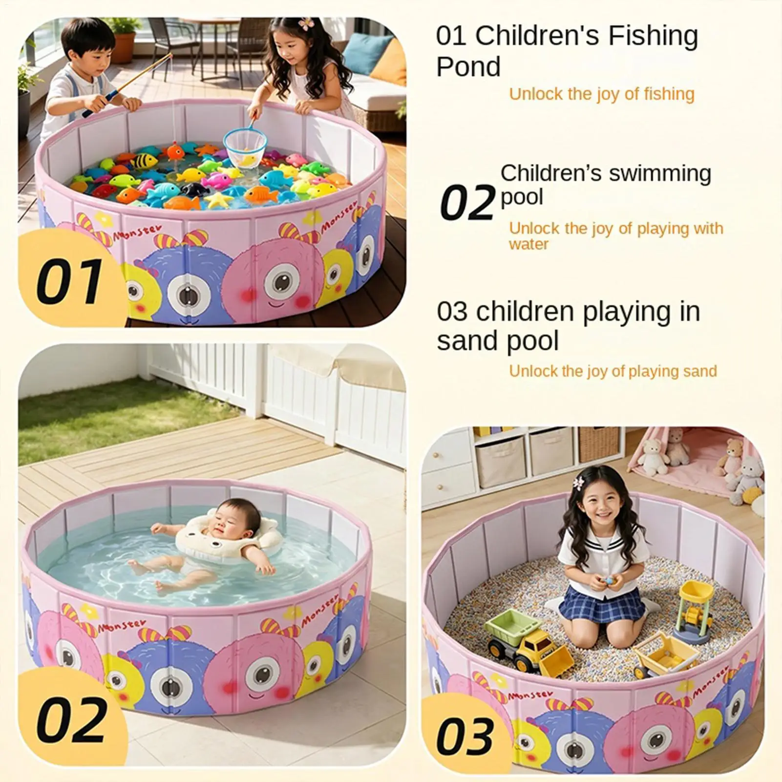 Foldable Pool Non-Slip Portable Non Inflatable Bath Tub Kids Pool For Outdoor Backyard Garden Patio Beach Summer Boys Girls Pet
Foldable Pool Non-Slip Portable Non Inflatable Bath Tub Kids Pool For Outdoor Backyard Garden Patio Beach Summer Boys Girls Pet