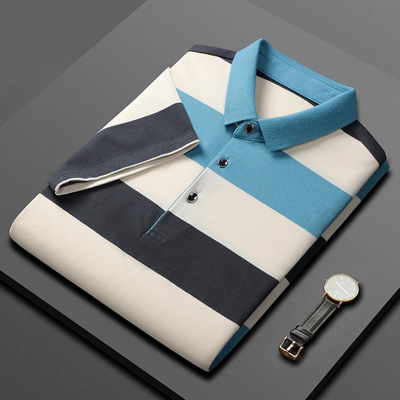 polo shirt men 2024 summer new high quality cotton men's Short sleeve stripe color Business casual polo shirt full size M-4XL
polo shirt men 2024 summer new high quality cotton men's Short sleeve stripe color Business casual polo shirt full size M-4XL