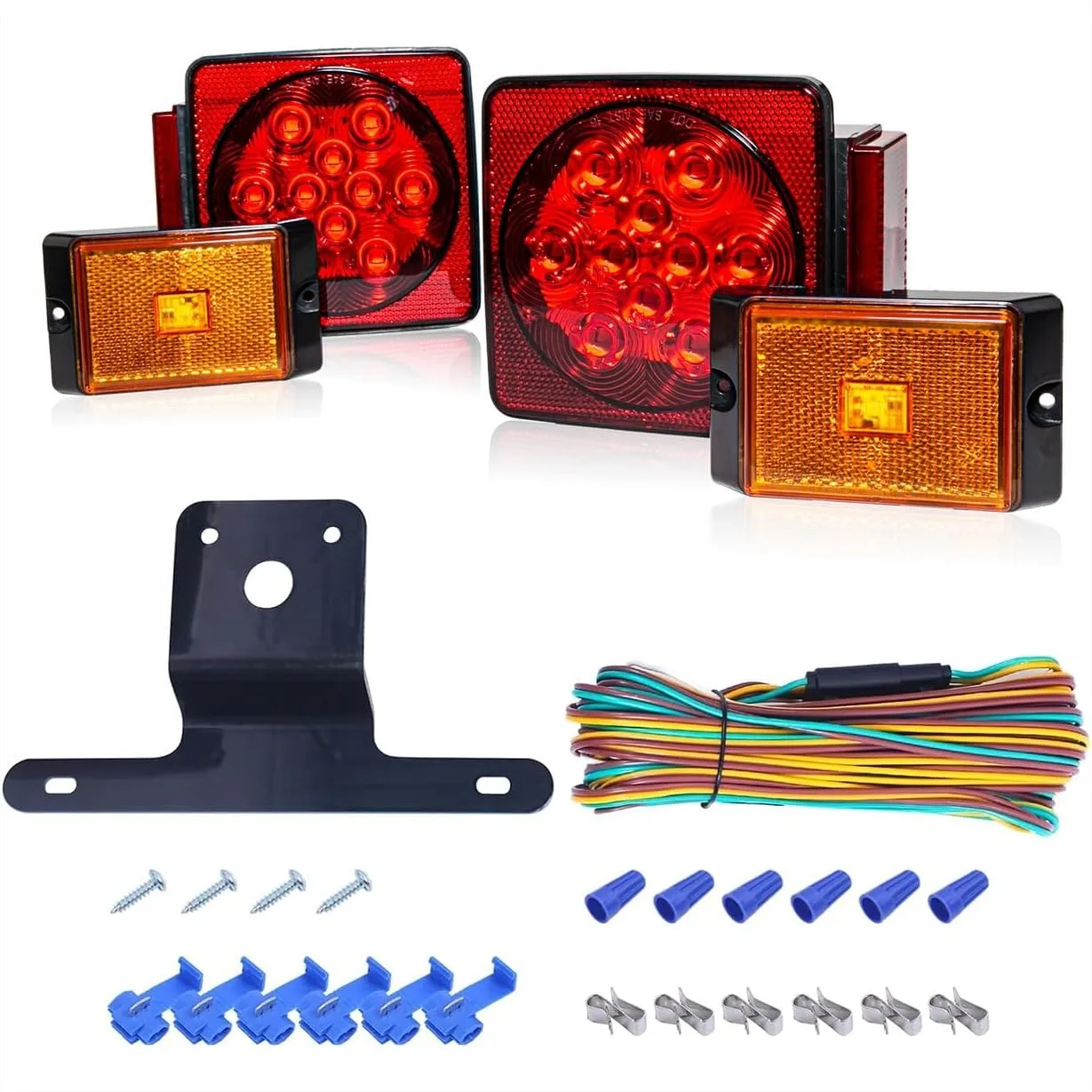 12V LED Trailer Light Kit with Wiring Harness for Boat, RV, Camper, Truck and Marine Use
12V LED Trailer Light Kit with Wiring Harness for Boat, RV, Camper, Truck and Marine Use