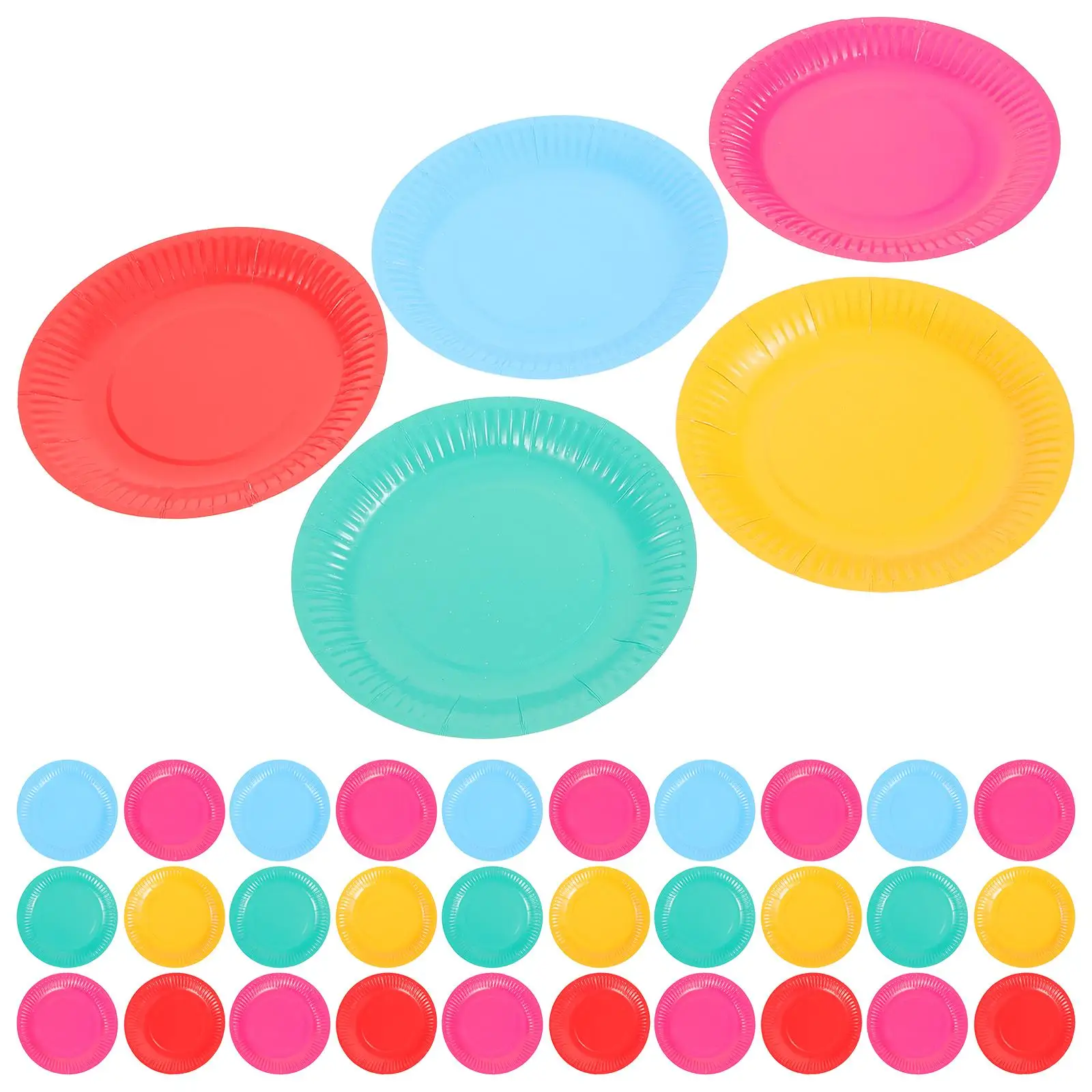 100 Pcs Paper Tray Plates Birthday Cake Celebration Decorations Party Colored Round
100 Pcs Paper Tray Plates Birthday Cake Celebration Decorations Party Colored Round