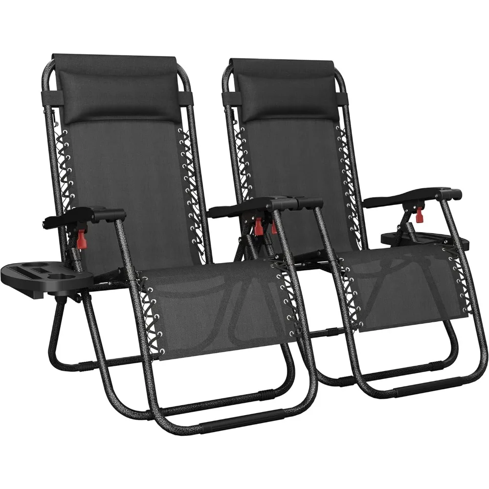 Zero Gravity Recliners Outdoor Adjustable Folding Reclining Lounge Chairs w/Pillows, Cup Holder Trays and Carry Strap for
Zero Gravity Recliners Outdoor Adjustable Folding Reclining Lounge Chairs w/Pillows, Cup Holder Trays and Carry Strap for