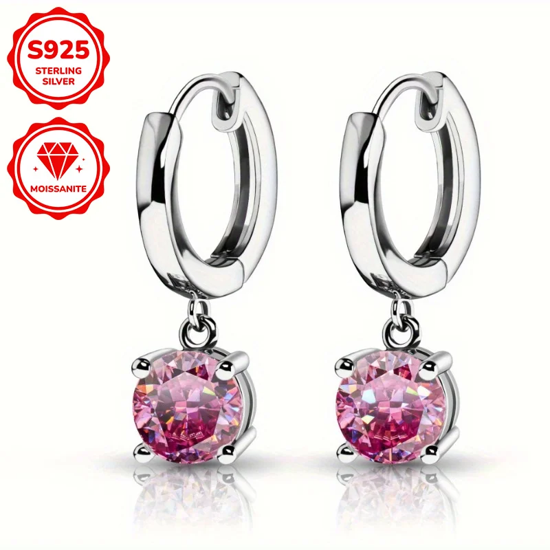 1Pair 1Carat Elegant Sparkling Moissanite Pendant Earrings, S925 Sterling Silver Earrings, Holiday Birthday Wedding Gift.
1Pair 1Carat Elegant Sparkling Moissanite Pendant Earrings, S925 Sterling Silver Earrings, Holiday Birthday Wedding Gift.