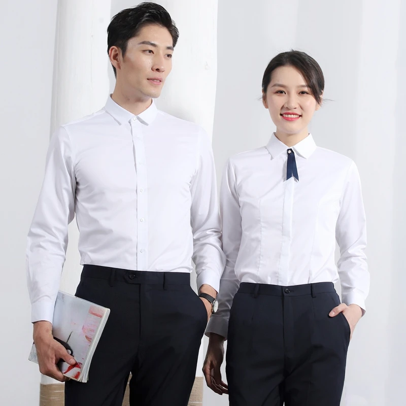 High Quality Fashion New Work White Shirt Men Long Sleeve & Women's Shirts Long Sleeve blue black Anti-wrinkle Non-Iron Blouses
High Quality Fashion New Work White Shirt Men Long Sleeve & Women's Shirts Long Sleeve blue black Anti-wrinkle Non-Iron Blouses