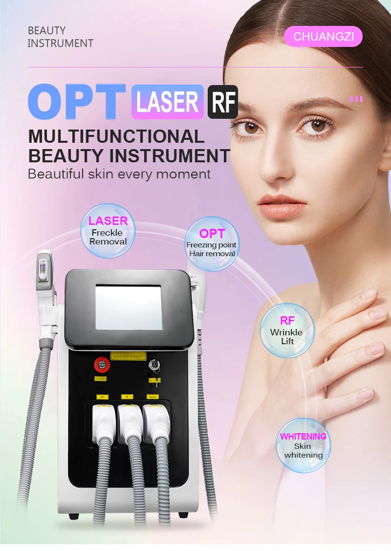 3 in 1 OPT/DPL Laser RF Multifunction Hair Removal Machine IPL Laser Hair Removal Tattoo Removal Machine Skin Rejuvenation
3 in 1 OPT/DPL Laser RF Multifunction Hair Removal Machine IPL Laser Hair Removal Tattoo Removal Machine Skin Rejuvenation