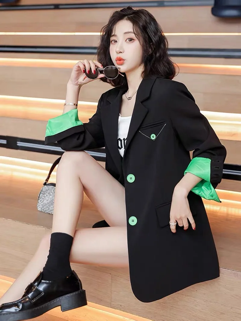 2022 Spring Autumn New Retro Office Lady Blazers Coats Women's Clothing Top color matching Suit Jacket JP117
2022 Spring Autumn New Retro Office Lady Blazers Coats Women's Clothing Top color matching Suit Jacket JP117