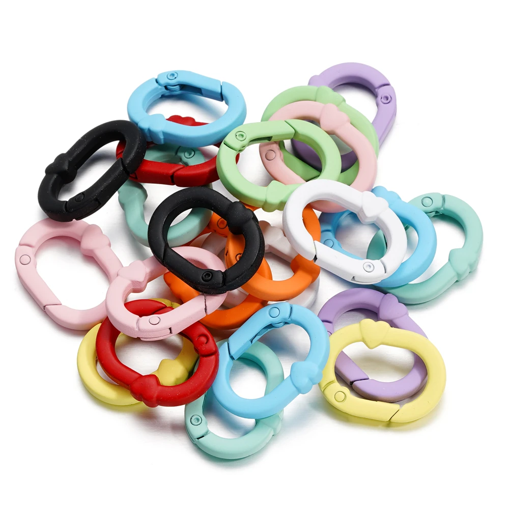 5pcs Connectors Colorful Metal Oval Ring Snap Hook Spring Clasps Clips Key Ring for DIY Keychain Jewelry Making Accessories
5pcs Connectors Colorful Metal Oval Ring Snap Hook Spring Clasps Clips Key Ring for DIY Keychain Jewelry Making Accessories