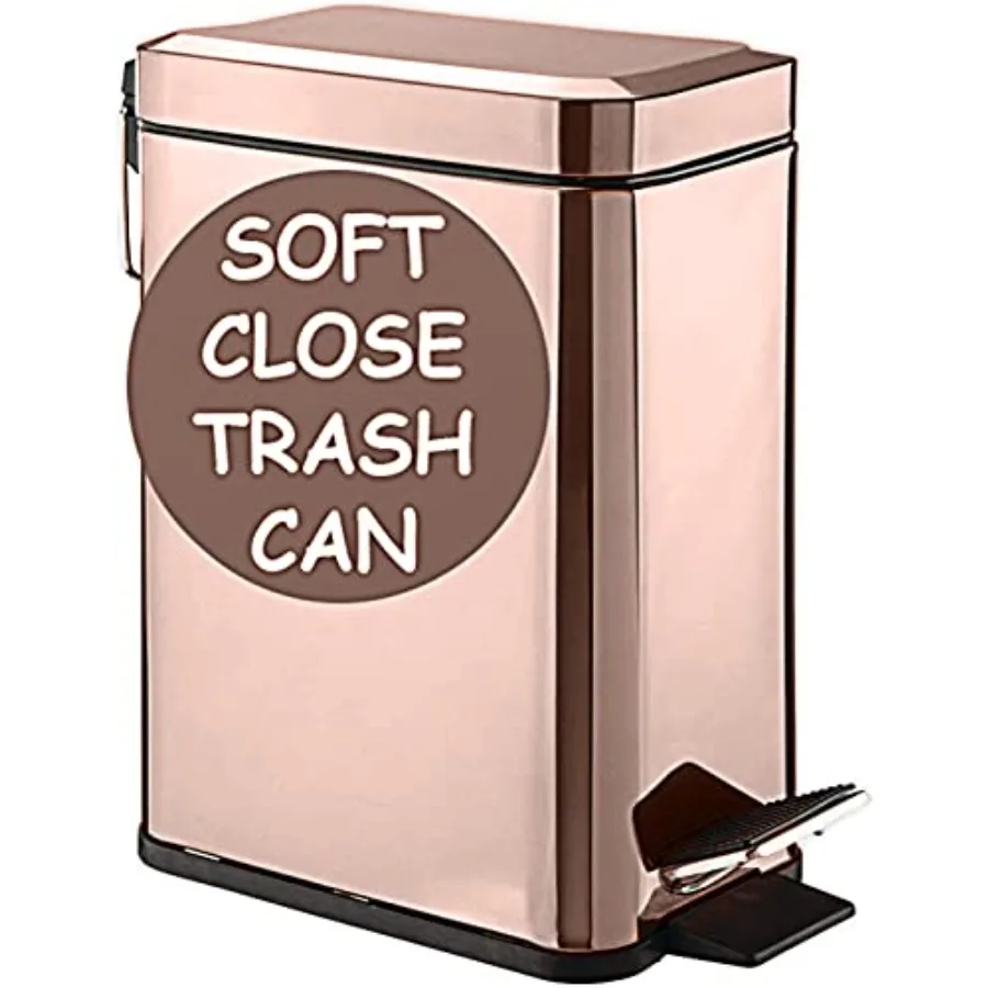 Soft Close, Slim Trash Can 1.6 Gallon with Anti - Bag Slip Liner and Lid, Use as Mini Garbage Basket, Slim Dust Bin, or Decor i
Soft Close, Slim Trash Can 1.6 Gallon with Anti - Bag Slip Liner and Lid, Use as Mini Garbage Basket, Slim Dust Bin, or Decor i