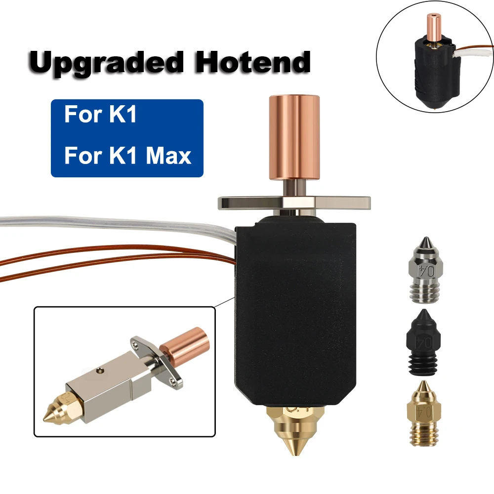 Для Creality K1/ K1 Max Модернизированный комплект для Hotend плоский нагревательный блок Bi-metal Heatbreak 24 в 60 Вт Высокоскоростной экструдер для k1/k1 max
Для Creality K1/ K1 Max Модернизированный комплект для Hotend плоский нагревательный блок Bi-metal Heatbreak 24 в 60 Вт Высокоскоростной экструдер для k1/k1 max