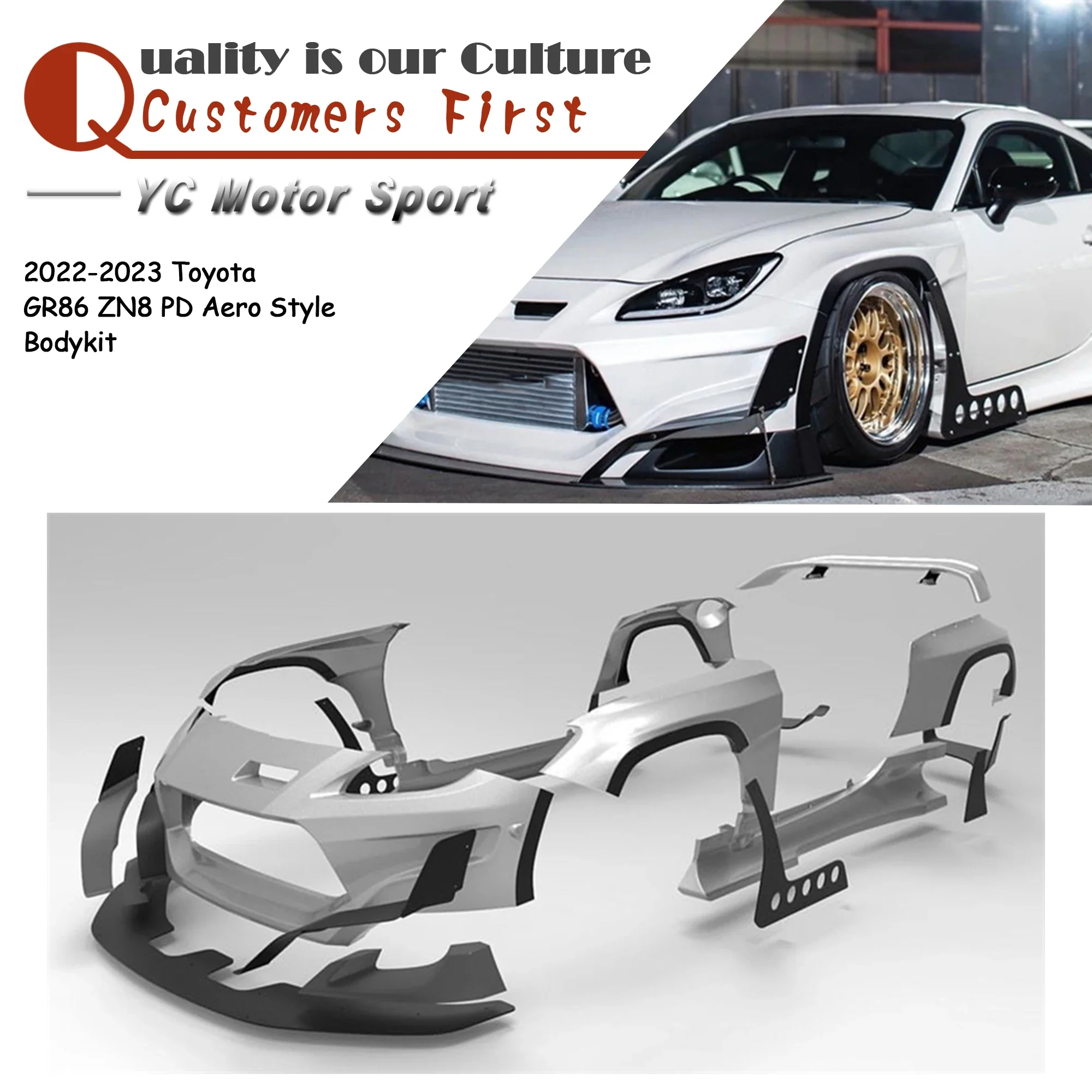 Автомобильные аксессуары FRP Fiber Glass PD Aero Style GR86 Bodykit Бампер Боковая юбка Спойлер на крыло подходит для Toyota GR86 ZN8 2022-2023 гг.
Автомобильные аксессуары FRP Fiber Glass PD Aero Style GR86 Bodykit Бампер Боковая юбка Спойлер на крыло подходит для Toyota GR86 ZN8 2022-2023 гг.