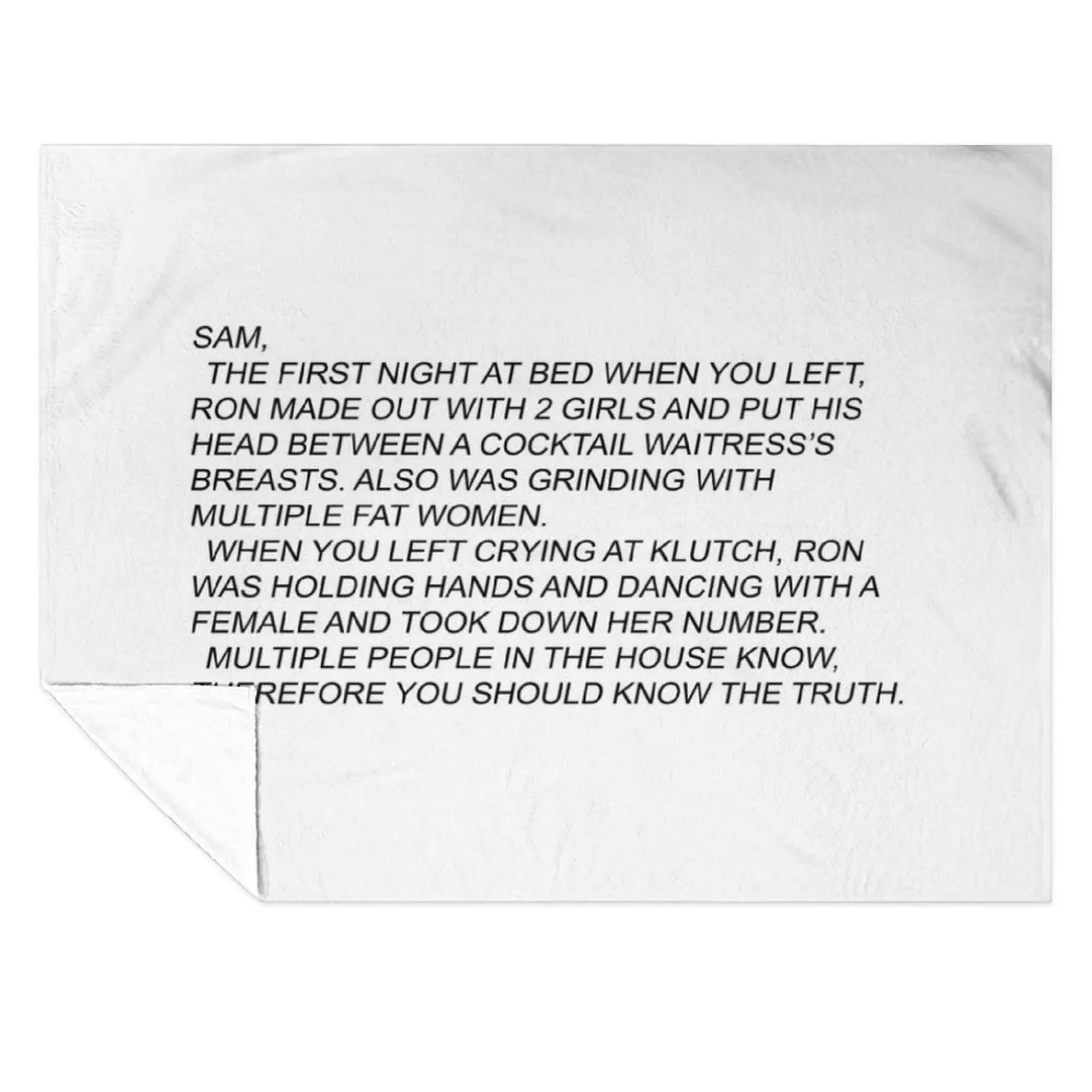 Jersey Shore The Note Throw Blanket Designers Thins christmas decoration Decoratives Blankets
Jersey Shore The Note Throw Blanket Designers Thins christmas decoration Decoratives Blankets