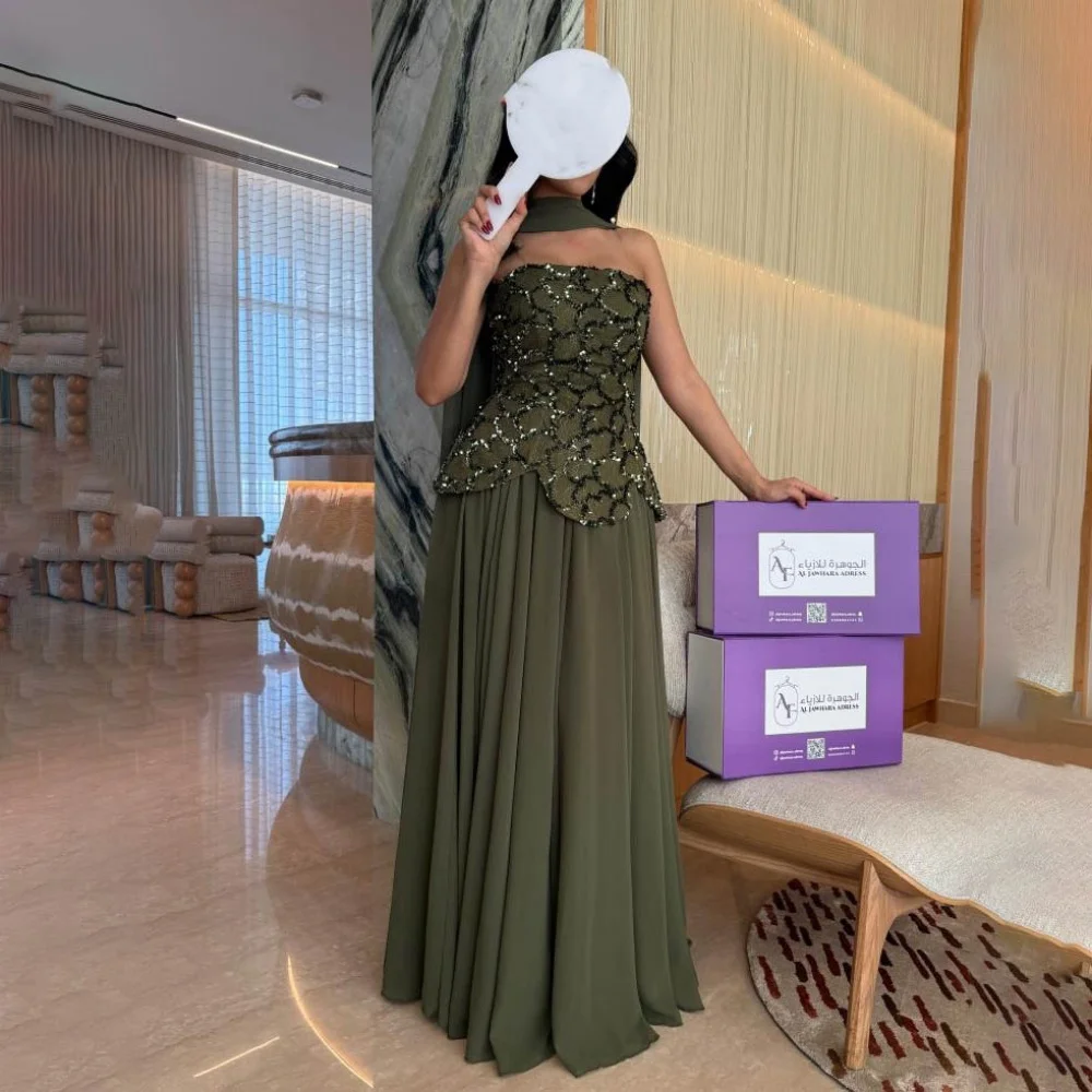 Customized Exquisite A-line Ruched Women Prom Dress Charming Sleeveless Floor Length Party Dress Sequins Women Evening Gown
Customized Exquisite A-line Ruched Women Prom Dress Charming Sleeveless Floor Length Party Dress Sequins Women Evening Gown