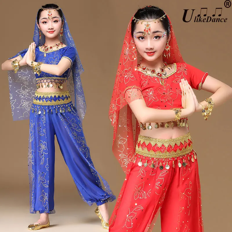 Girl Belly Dance Suit Halloween Costumes for Kids Dance Wear for Girls Bollywood Suit Children Stage Performance Clothing India
Girl Belly Dance Suit Halloween Costumes for Kids Dance Wear for Girls Bollywood Suit Children Stage Performance Clothing India