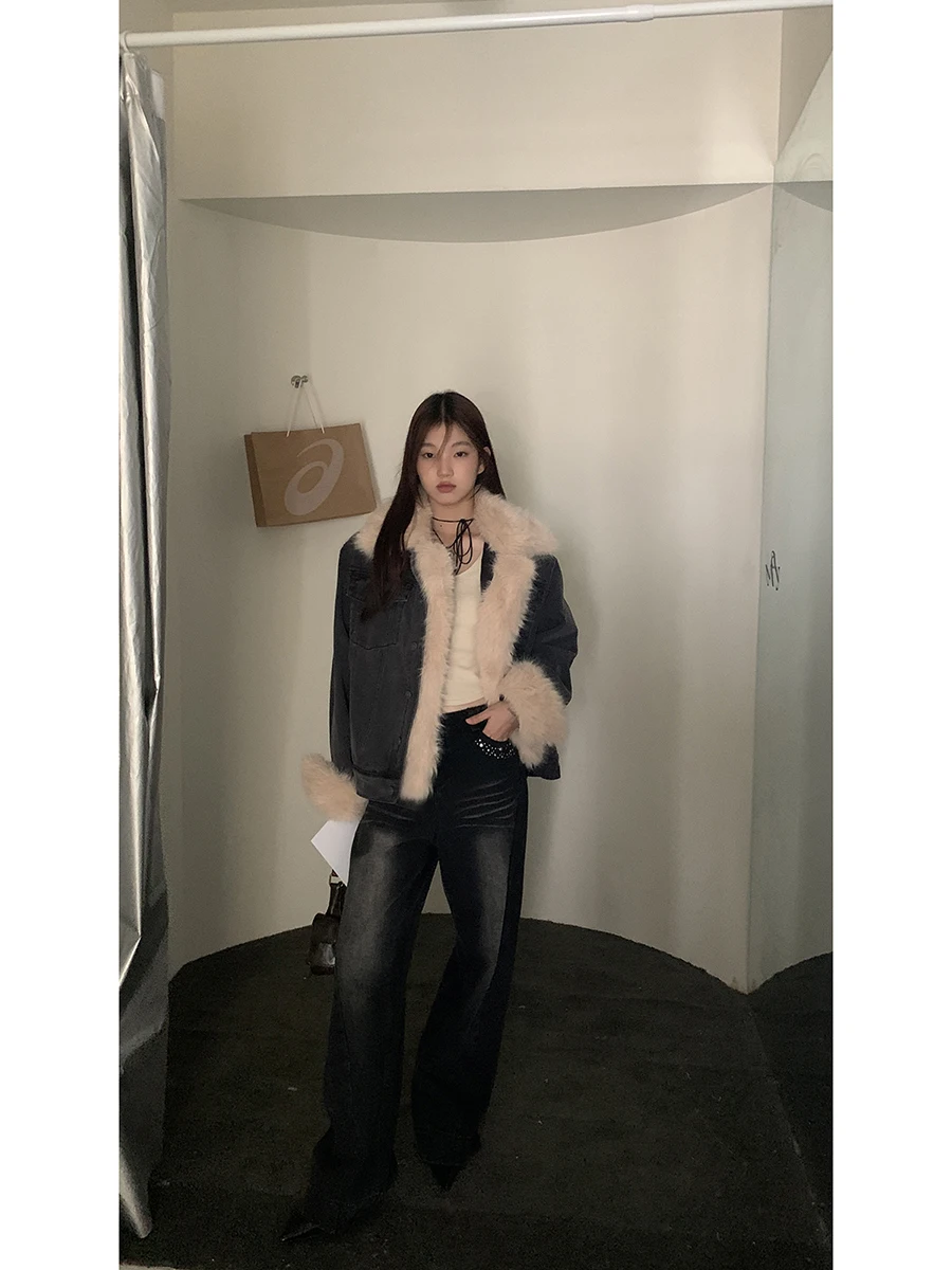 Winter Denim Cotton Jaet Women's Sle Bla Thiened Long Sve Simple Commute Faion High-End Feeling Coat by G Sle
Winter Denim Cotton Jaet Women's Sle Bla Thiened Long Sve Simple Commute Faion High-End Feeling Coat by G Sle