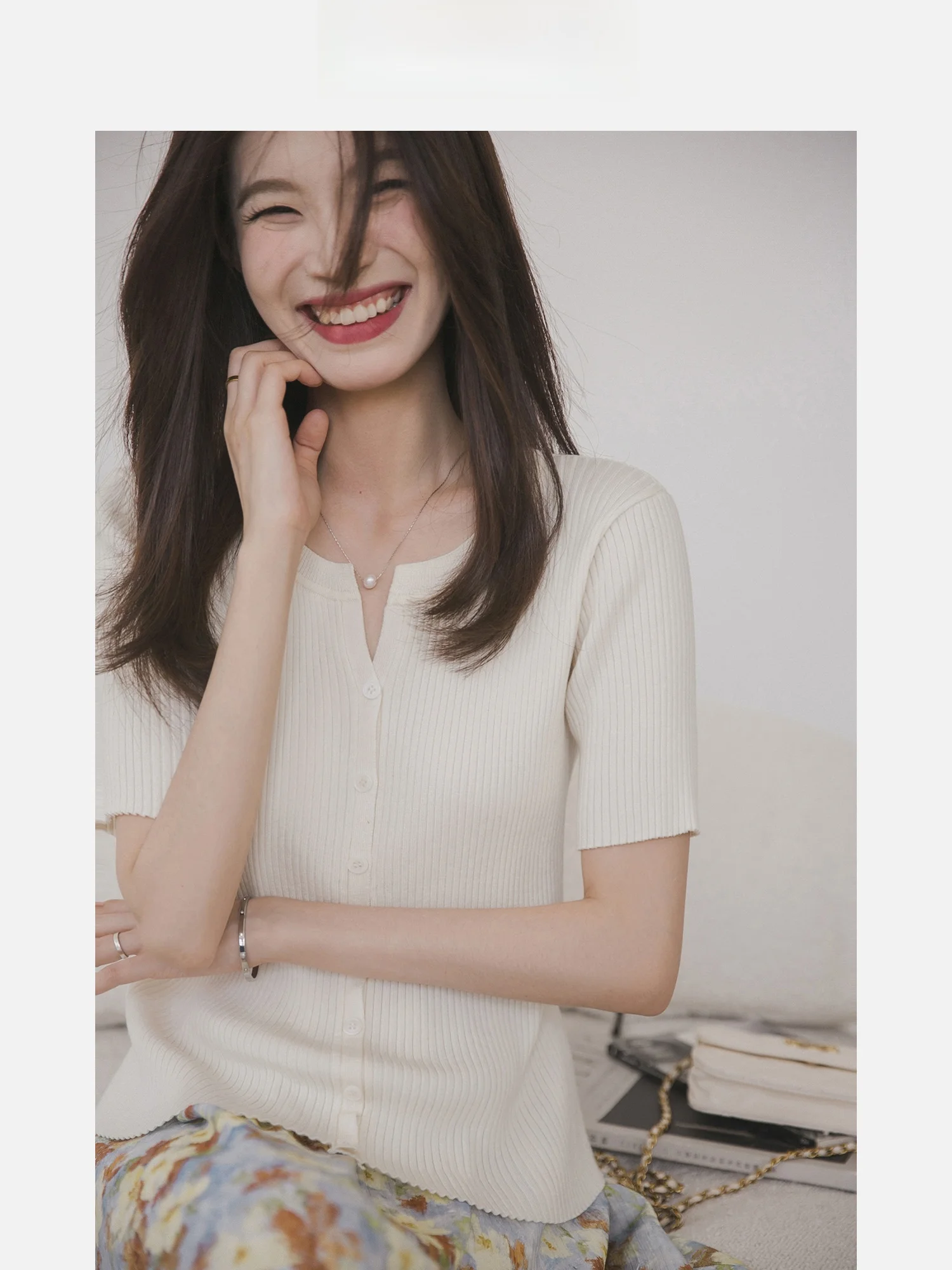 Slim Fit ort Sve round Ne Knitted Top High Elastici Summer New Sle Women's Comfortable Breathable Faionable Top
Slim Fit ort Sve round Ne Knitted Top High Elastici Summer New Sle Women's Comfortable Breathable Faionable Top