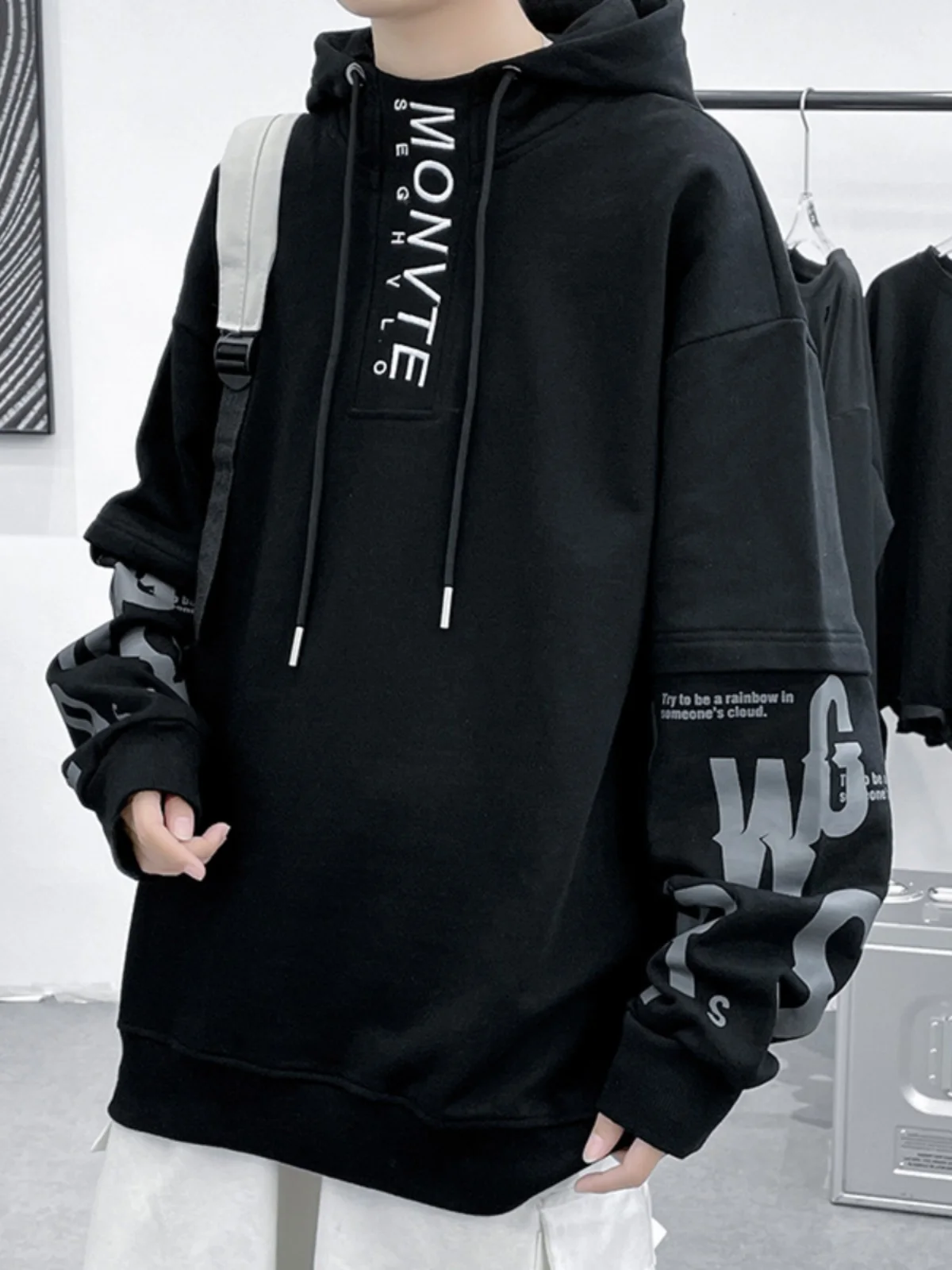 Свободная толстовка с капюшоном и длинными рукавами, с принтом, в корейском стиле, для повседневной носки, осенне-зимняя молодежная мода, из полиэфирного волокна
Свободная толстовка с капюшоном и длинными рукавами, с принтом, в корейском стиле, для повседневной носки, осенне-зимняя молодежная мода, из полиэфирного волокна