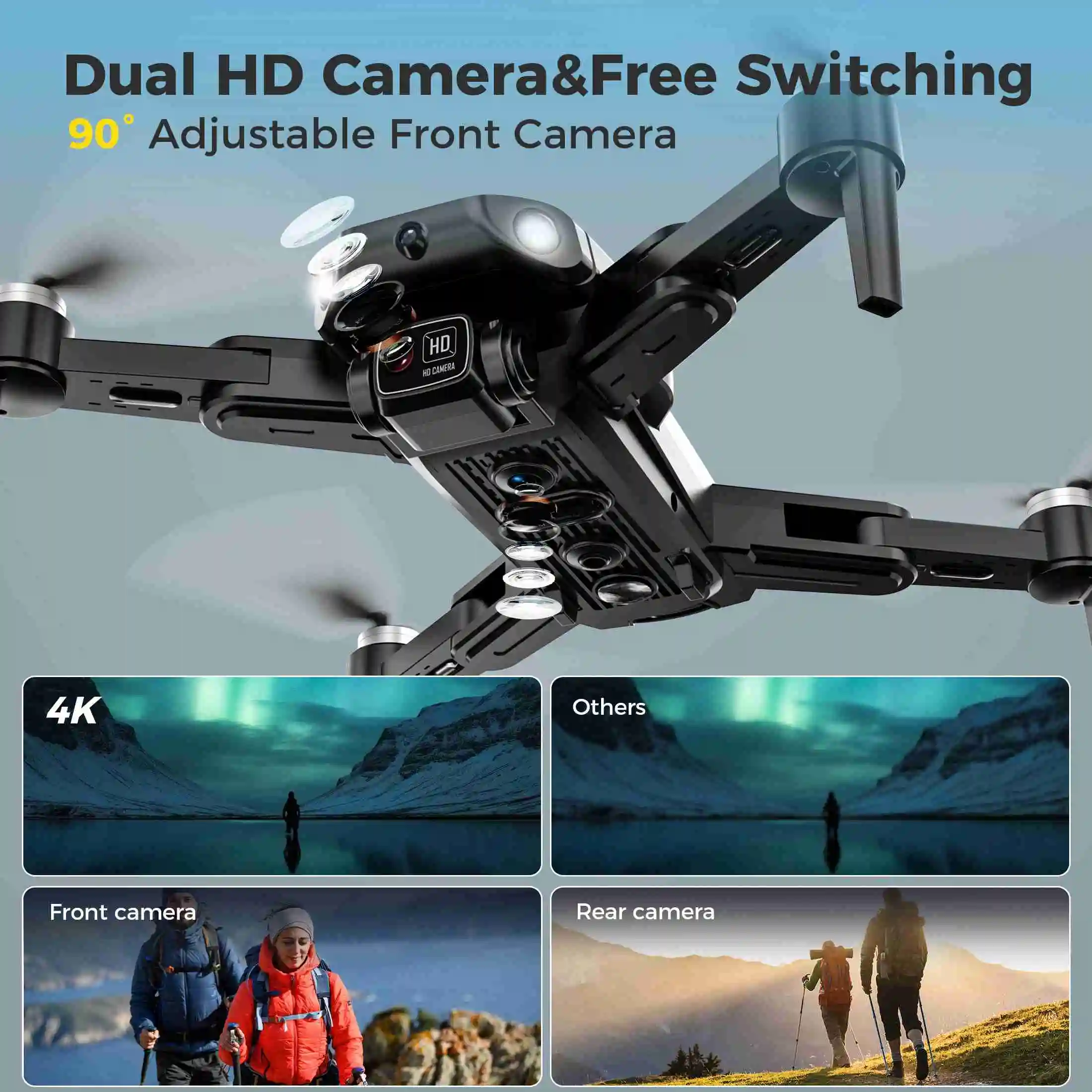 Remote Control Drone RC Drone Brushless Motor Long Flight Times GPS Drone Quadcopter with Remote Controller 2 Batteries RC Drone
Remote Control Drone RC Drone Brushless Motor Long Flight Times GPS Drone Quadcopter with Remote Controller 2 Batteries RC Drone