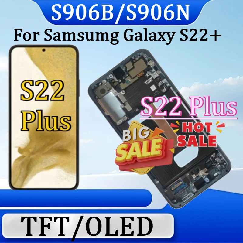 For Samsumg Galaxy S22+ TFT/OLED For Samsung S22 Plus S906B S906N LCD Display Touch Screen Digitizer with Frame
For Samsumg Galaxy S22+ TFT/OLED For Samsung S22 Plus S906B S906N LCD Display Touch Screen Digitizer with Frame
