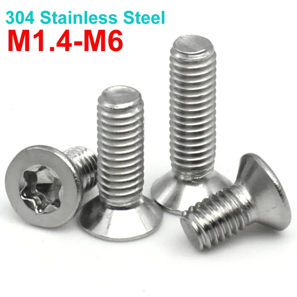 5/10/50pcs M1.4 M1.6 M2 M2.5 M3 M4 M5 M6 CM Six-Lobe Torx Flat Countersunk Head Screw Bolt 304 A2-70 Stainless Steel GB2673
5/10/50pcs M1.4 M1.6 M2 M2.5 M3 M4 M5 M6 CM Six-Lobe Torx Flat Countersunk Head Screw Bolt 304 A2-70 Stainless Steel GB2673