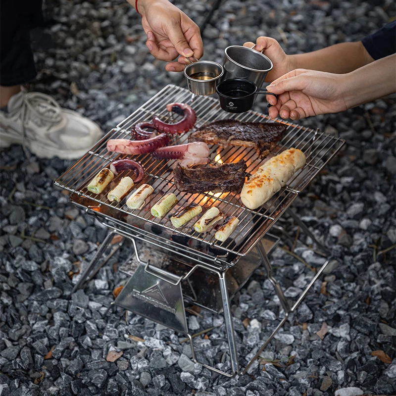 Portable Charcoal Grill Folding Stainless Steel Camping Fire Pit Backpacking Grill for Outdoor Cooking Hiking Camping Picnics
Portable Charcoal Grill Folding Stainless Steel Camping Fire Pit Backpacking Grill for Outdoor Cooking Hiking Camping Picnics