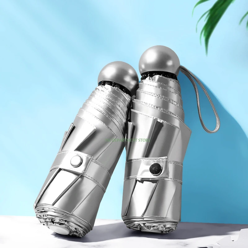 Titanium silver 8 Ribs Pocket Mini Umbrella Anti UV Sun Umbrella Rain Windproof Folding Portable Umbrella for Women Children UPF
Titanium silver 8 Ribs Pocket Mini Umbrella Anti UV Sun Umbrella Rain Windproof Folding Portable Umbrella for Women Children UPF