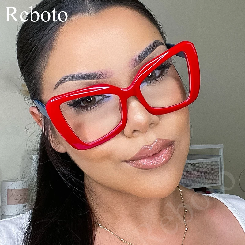 Clear Thick Frame Red Glasses Frame Women Fashion Ooversized Cat Eye Optical Spectacle eyeglasses Frames Trendy Ladies Eyewear
Clear Thick Frame Red Glasses Frame Women Fashion Ooversized Cat Eye Optical Spectacle eyeglasses Frames Trendy Ladies Eyewear