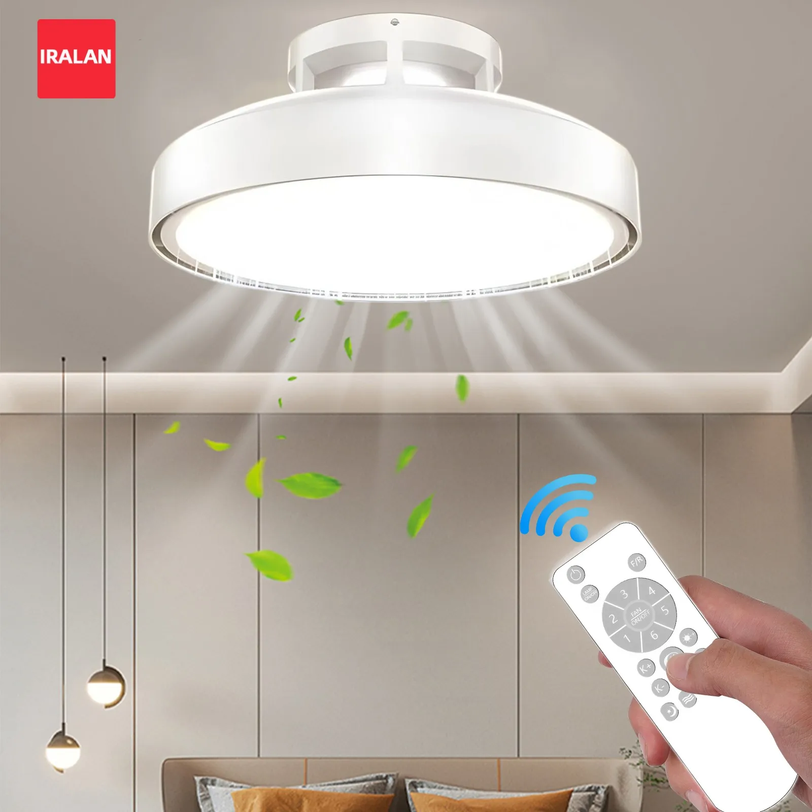 Bladeless Ceiling Fan Light with Remote LED Infinitely Dimmable DC Variable Frequency Fan Lamp Hidden Home Air Circulation Fans
Bladeless Ceiling Fan Light with Remote LED Infinitely Dimmable DC Variable Frequency Fan Lamp Hidden Home Air Circulation Fans