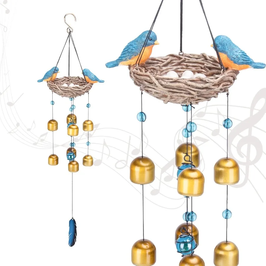 Blue Bird Wind Chime Wind Bell for Outside Indoor Resin Drative Metal Bronze Mobile Wind Chime Memorial Sympathy Gift for Home
Blue Bird Wind Chime Wind Bell for Outside Indoor Resin Drative Metal Bronze Mobile Wind Chime Memorial Sympathy Gift for Home