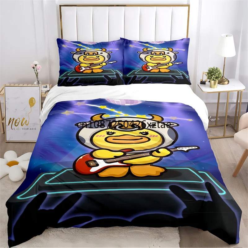 S-tickerof B.-Duck Band Logo Cover Sets Printed Bedding Set Double Queen King Size 2/3pcs,boys and Girls Brithday Gift
S-tickerof B.-Duck Band Logo Cover Sets Printed Bedding Set Double Queen King Size 2/3pcs,boys and Girls Brithday Gift