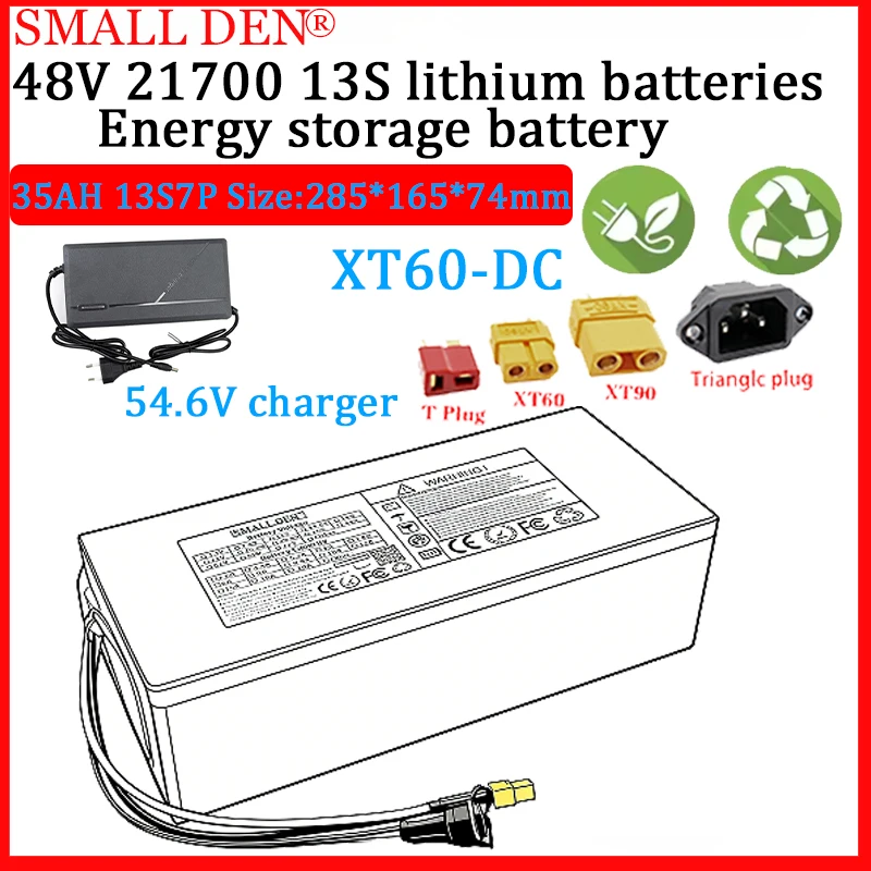 48V 35AH 21700 Lithium Battery 13S6P 2000W Power Built-in40A Large Capacity forOff-Road Vehicles Camping and Skateboards+charger
48V 35AH 21700 Lithium Battery 13S6P 2000W Power Built-in40A Large Capacity forOff-Road Vehicles Camping and Skateboards+charger