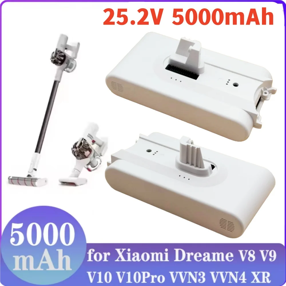 For Xiaomi Dreame V8/V9/V9P/V10/XR/VVN3/VVN4 Vacuum Cleaner Replacement Battery - New upgrade 25.2V 5000mAh Lithium Ion battery
For Xiaomi Dreame V8/V9/V9P/V10/XR/VVN3/VVN4 Vacuum Cleaner Replacement Battery - New upgrade 25.2V 5000mAh Lithium Ion battery