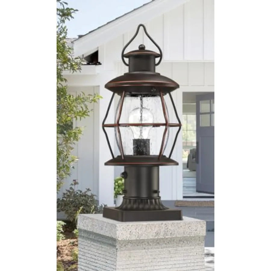 Dusk to Dawn Outdoor Post Lights with Pier Mount Base16.8" Waterproof Lamp Post Light Fixture Hardwired 120V Oil Rubbed Bronze
Dusk to Dawn Outdoor Post Lights with Pier Mount Base16.8" Waterproof Lamp Post Light Fixture Hardwired 120V Oil Rubbed Bronze