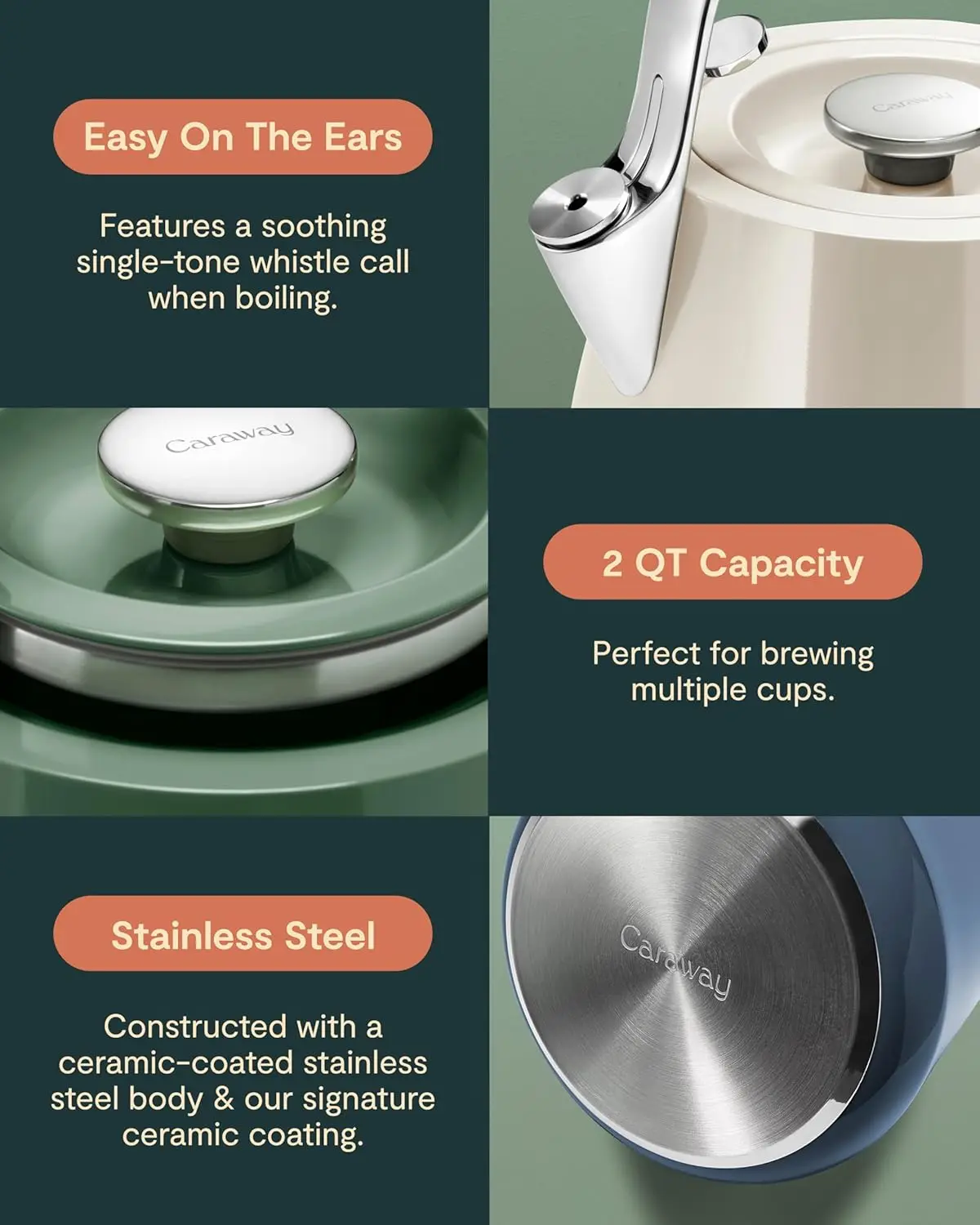 2 Quart Whistling Tea Kettle - Durable Stainless Steel Tea Pot - Fast Boiling, Stovetop Agnostic
2 Quart Whistling Tea Kettle - Durable Stainless Steel Tea Pot - Fast Boiling, Stovetop Agnostic