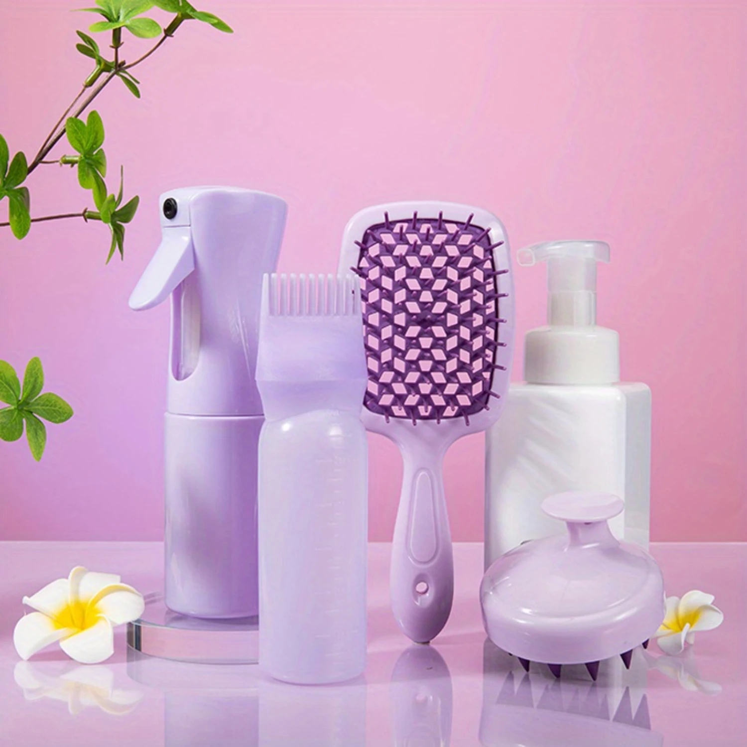 4PCS, Silicone Massage Shampoo, Continuous High-pressure Spray Bottle, Oil Baking Bottle, Hollow Air Cushion Comb Set, Household
4PCS, Silicone Massage Shampoo, Continuous High-pressure Spray Bottle, Oil Baking Bottle, Hollow Air Cushion Comb Set, Household