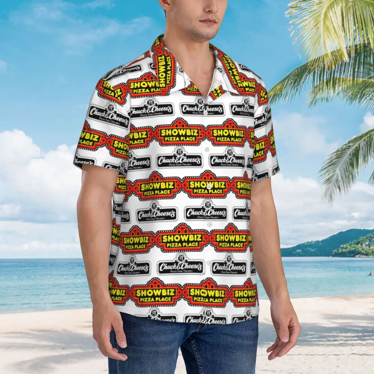 Chuck E Cheeses Pizza Time Theater Hawaiian Shirts Funny Men Short Sleeve Shirt for Summer Beach Men's Lapel Tops
Chuck E Cheeses Pizza Time Theater Hawaiian Shirts Funny Men Short Sleeve Shirt for Summer Beach Men's Lapel Tops