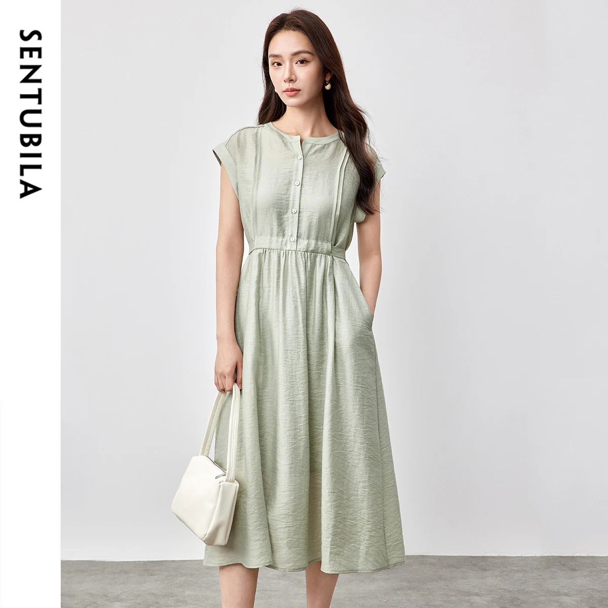 SENTUBILA Tea Green 2 Piece Dress Sets 2025 Summer Basic Vest Dress A-line Lyocell Soft Comfort Lazy Long Dresses 152L59174
SENTUBILA Tea Green 2 Piece Dress Sets 2025 Summer Basic Vest Dress A-line Lyocell Soft Comfort Lazy Long Dresses 152L59174