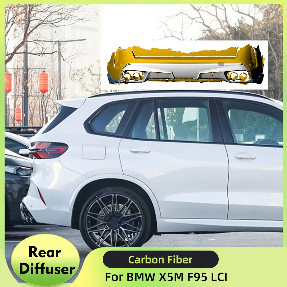 Carbon Fiber Rear Bumper Diffuser Lip for BMW X5M F95 LCI 2023-2024 Rear Diffuser Lip Apron Splitters
Carbon Fiber Rear Bumper Diffuser Lip for BMW X5M F95 LCI 2023-2024 Rear Diffuser Lip Apron Splitters