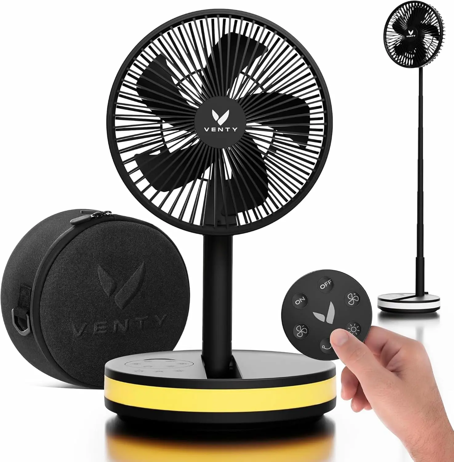 Portable Fan with LED Light, 4 Speeds, Remote Control, USB-C Charging for Travel and Outdoor Use
Portable Fan with LED Light, 4 Speeds, Remote Control, USB-C Charging for Travel and Outdoor Use