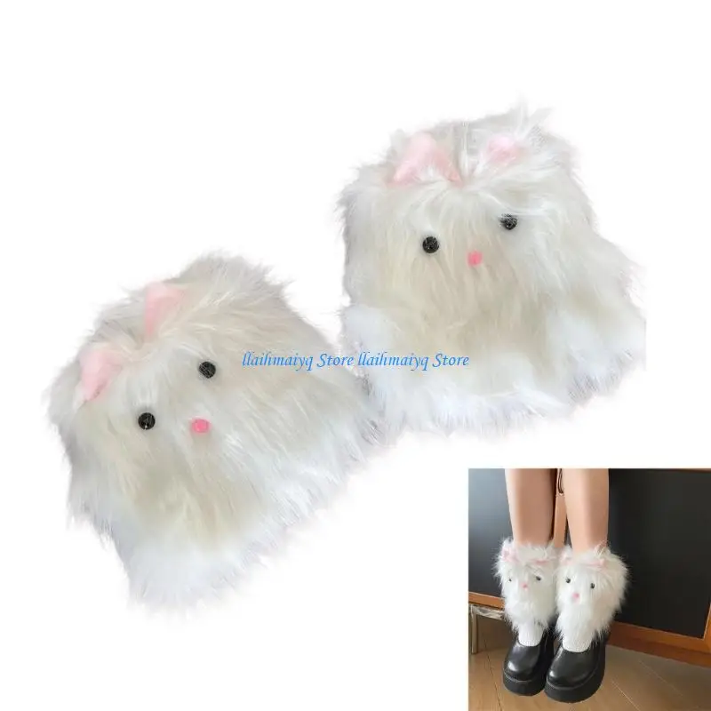 573B Fashionable Furry Cats Ear Leg Covers for Winter Warmth and Themed Event Women's Fuzzy Plush Leg Warmers Boot Cuffs
573B Fashionable Furry Cats Ear Leg Covers for Winter Warmth and Themed Event Women's Fuzzy Plush Leg Warmers Boot Cuffs