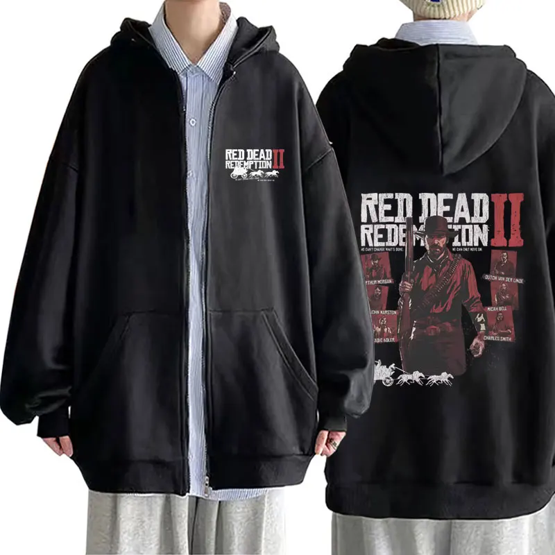 Game Player Red Dead Redemption 2 Zipper Hoodie Men Women Fashion Oversized Zip Up Hoodies Man Vintage Casual Fleece Jacket Coat
Game Player Red Dead Redemption 2 Zipper Hoodie Men Women Fashion Oversized Zip Up Hoodies Man Vintage Casual Fleece Jacket Coat