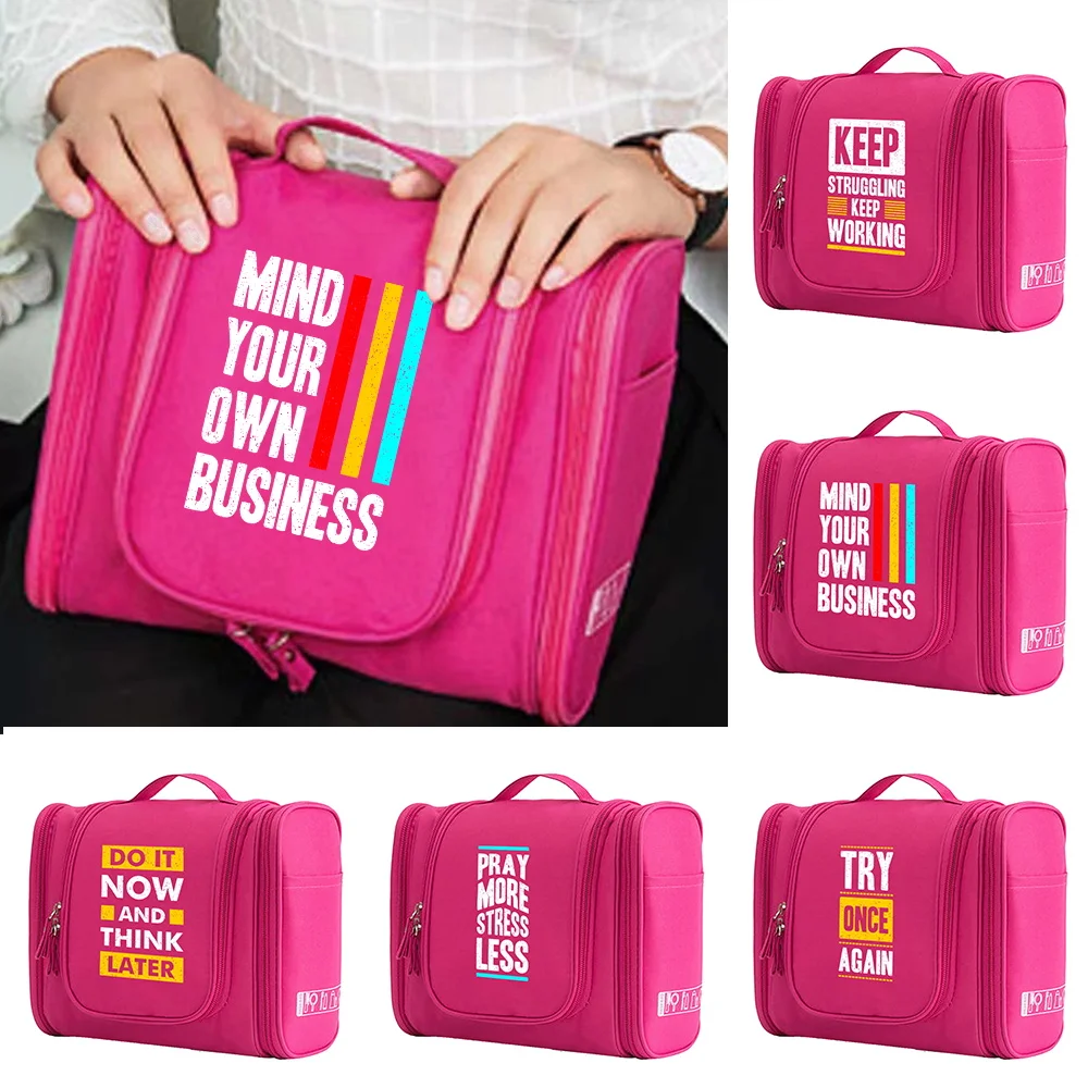 Hand Bag MakeUp Bag Make Cosmetic Bags Up Case Wash Pouch Women Hook Up Organizer Travel Toiletry Accessory Phrase Print Storage
Hand Bag MakeUp Bag Make Cosmetic Bags Up Case Wash Pouch Women Hook Up Organizer Travel Toiletry Accessory Phrase Print Storage