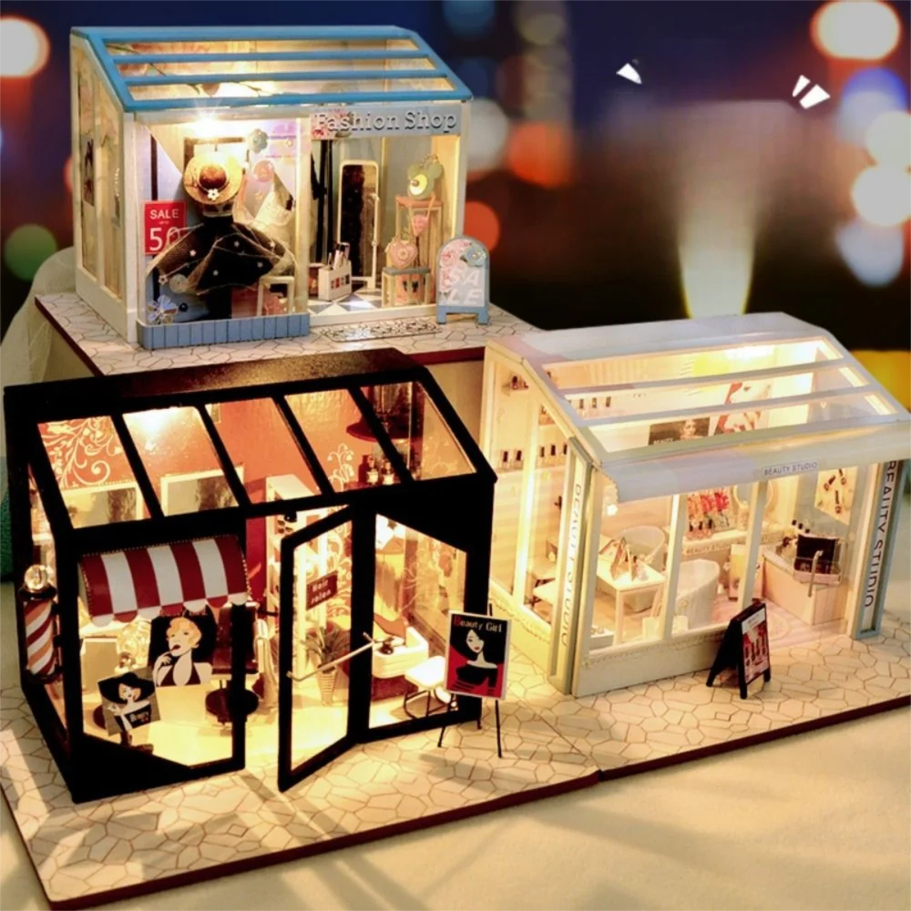Multicolor Handmade Assembly Shop Models Japanese Sushi Cake Flower Shop DIY Dollhouse Wood With Lights Miniature Doll House Toy
Multicolor Handmade Assembly Shop Models Japanese Sushi Cake Flower Shop DIY Dollhouse Wood With Lights Miniature Doll House Toy