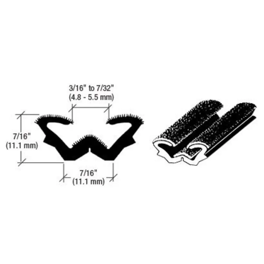 CRL Flexible Flocked Rubber Glass Run Channel for Universal for Buses and RV Windows - 96 in long
CRL Flexible Flocked Rubber Glass Run Channel for Universal for Buses and RV Windows - 96 in long