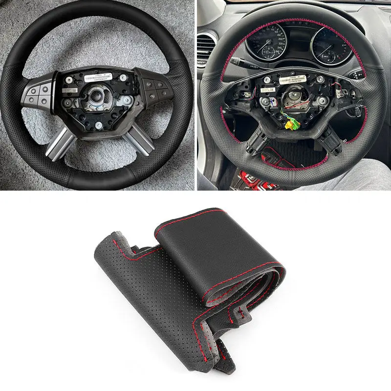 Кожаный чехол на руль автомобиля с красной линией для Mercedes Benz GL-Class X164 R-Class 2006-2009 M-Class W164 2005-2008
Кожаный чехол на руль автомобиля с красной линией для Mercedes Benz GL-Class X164 R-Class 2006-2009 M-Class W164 2005-2008