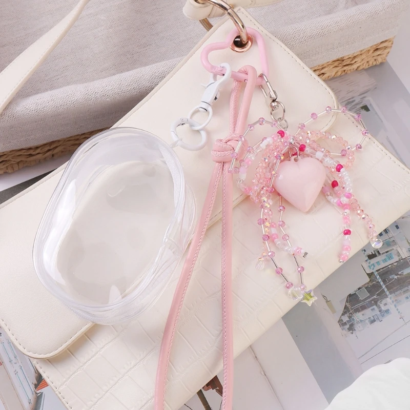 H3CB Bead Bows Keychain Transparent Storage Romance Design Bag Pendant Keyring For Bag Phone Wallet Accessory
H3CB Bead Bows Keychain Transparent Storage Romance Design Bag Pendant Keyring For Bag Phone Wallet Accessory