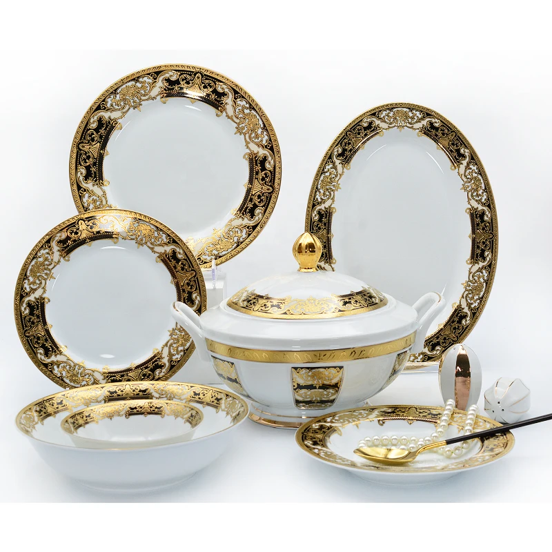 porcelain dinner set luxury dinnerware set embossed gold design bone china dinner sets
porcelain dinner set luxury dinnerware set embossed gold design bone china dinner sets