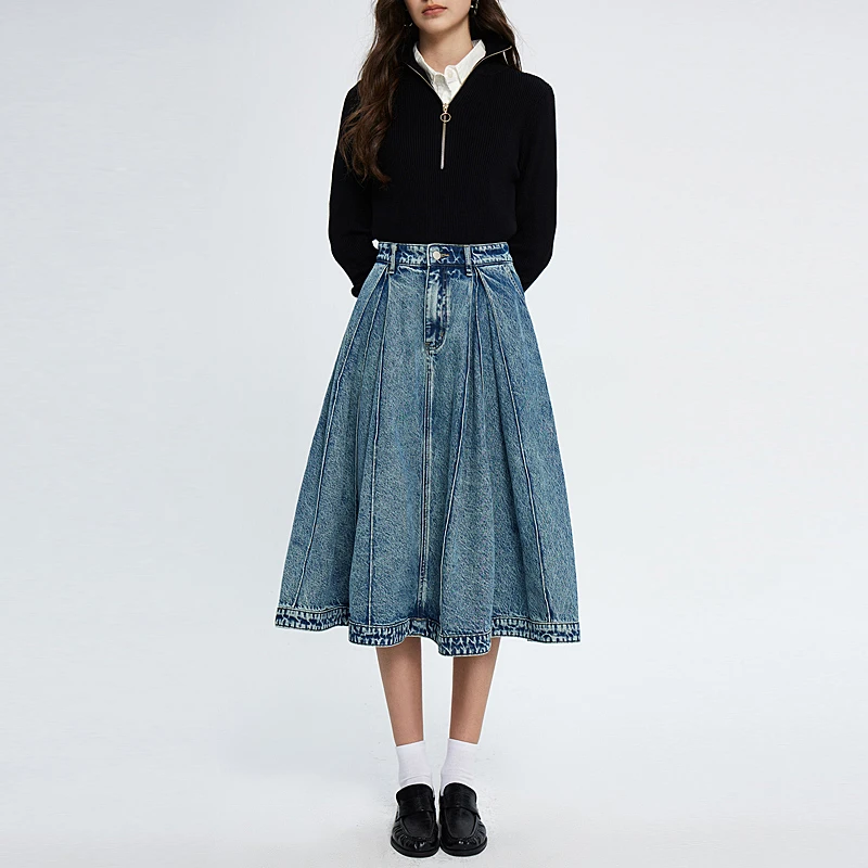 2024 Fashionable Loose Fit Denim Skirt Women's Casual Long Jeans Skirt with Cotton Washing for Autumn
2024 Fashionable Loose Fit Denim Skirt Women's Casual Long Jeans Skirt with Cotton Washing for Autumn