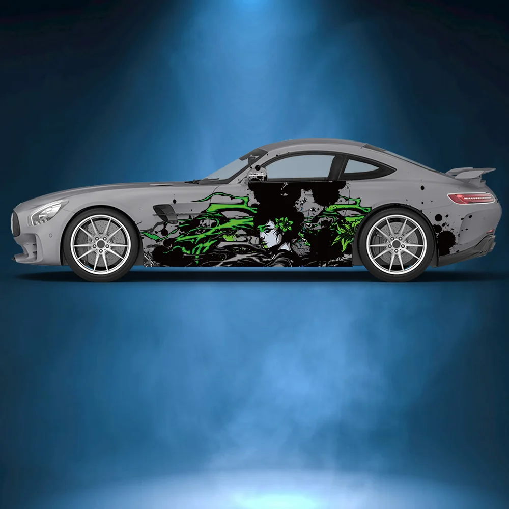 Green Skull Girl Flower Pattern Car Side Sticker Vinyl Self-adhesive Paper Motorsport Paint Decal Suitable for Car Truck Suv
Green Skull Girl Flower Pattern Car Side Sticker Vinyl Self-adhesive Paper Motorsport Paint Decal Suitable for Car Truck Suv